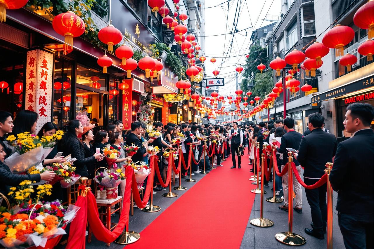现场直击：某明星火锅店开业现场，粉丝凌晨三点开始排队 - 吃瓜视频
